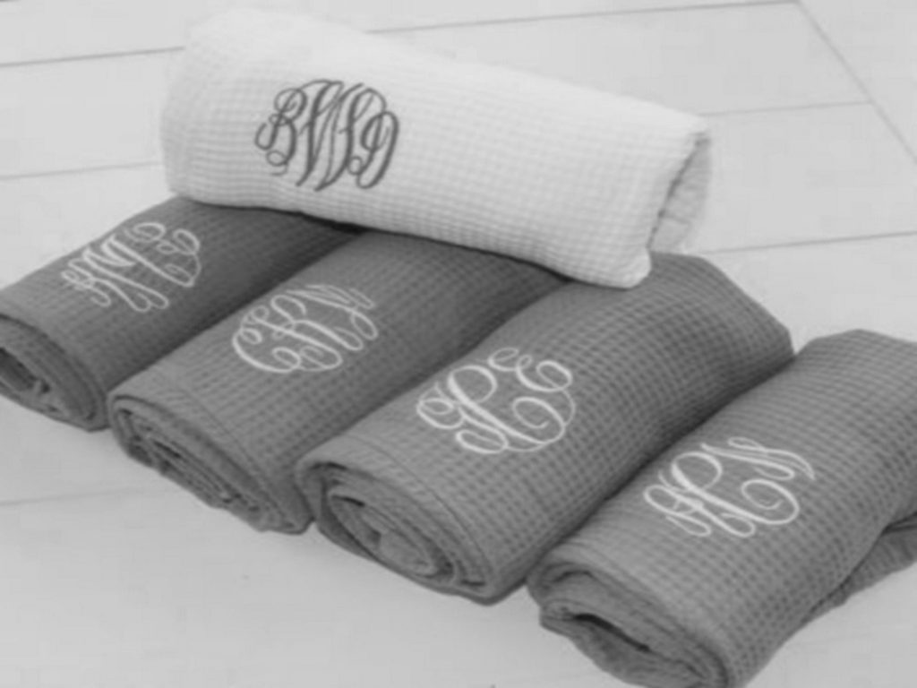 Personalized Waffle Weave Towels Argaman Home